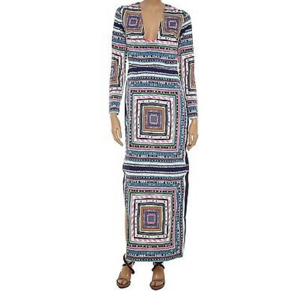 Mara Hoffman Multi-Color Geometric Maxi Dress